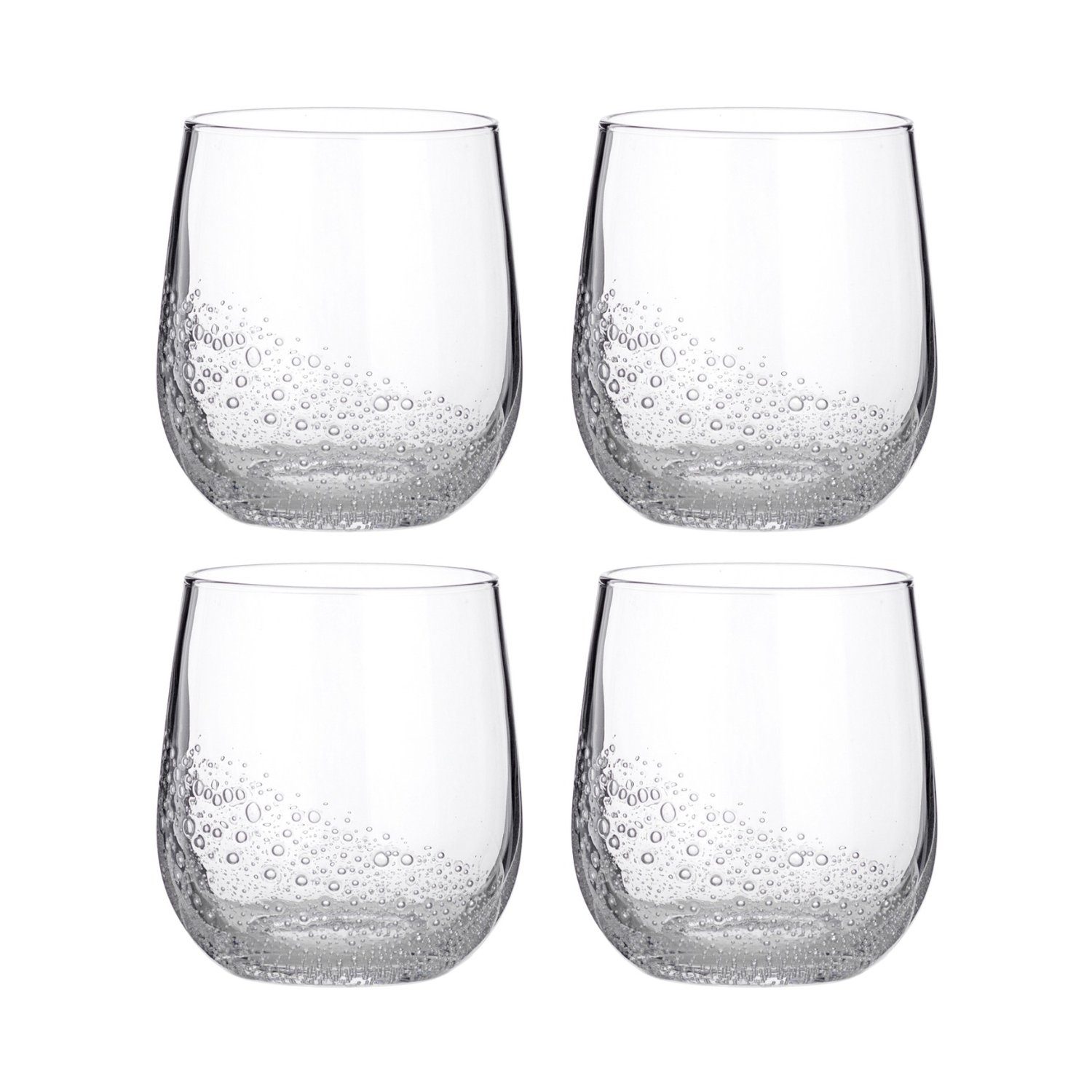 Broste Copenhagen Glas Broste Copenhagen 4er Set BUBBLE Trinkglas, Steingut