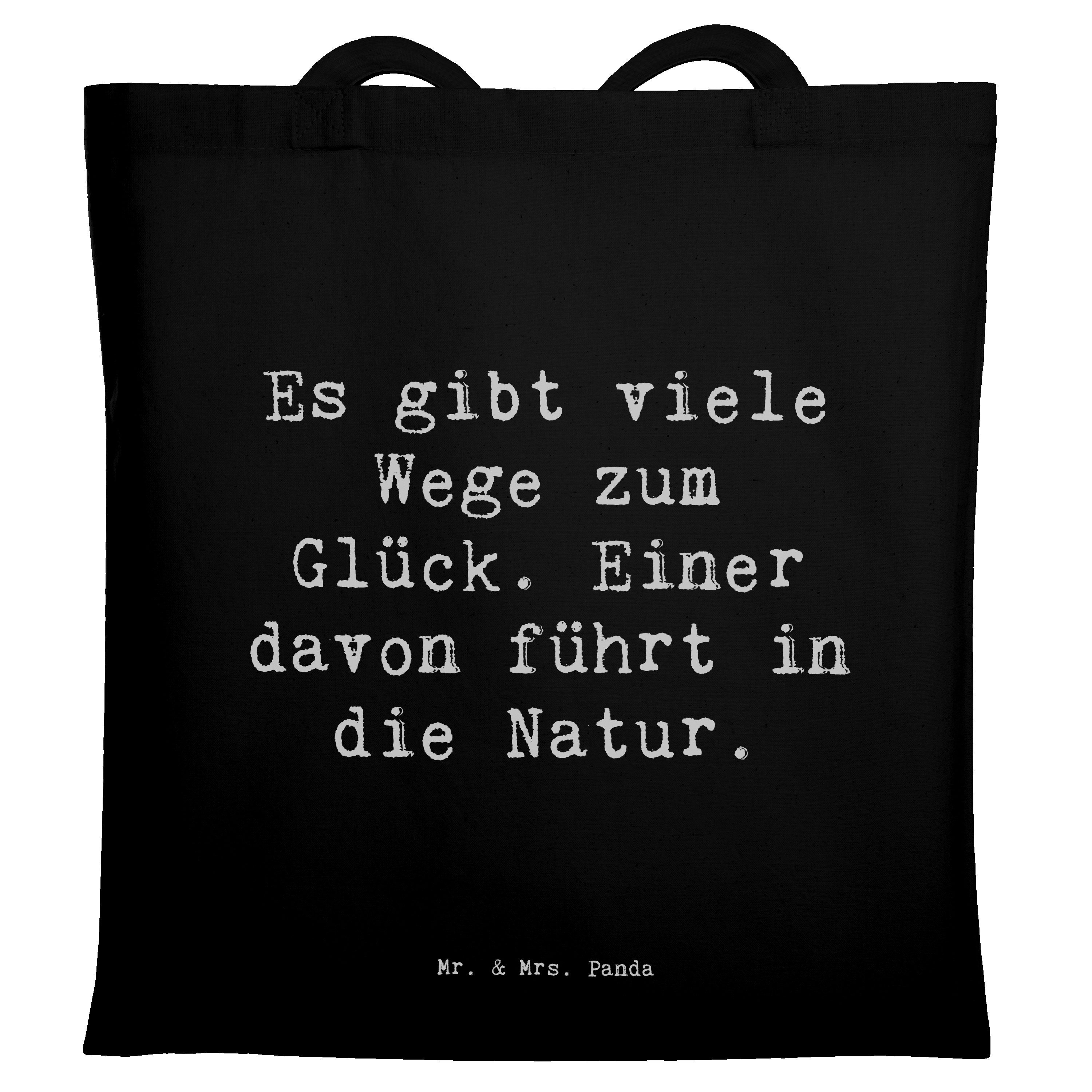 Tragetasche Spruch Geborgenheit Natur - Schwarz - Geschenk, Naturerlebnis, Entdec