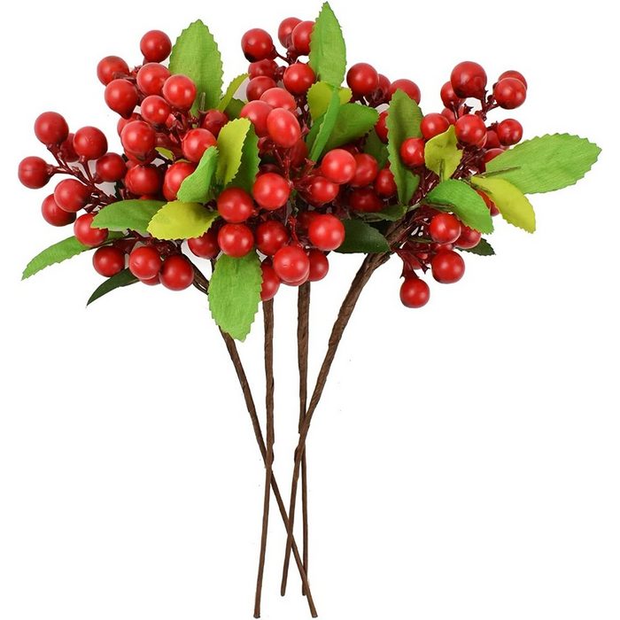 Kunstblume Simulation Blumen Lifelike Redberry mit Stielen Fake Fruit Redberries Mmgoqqt