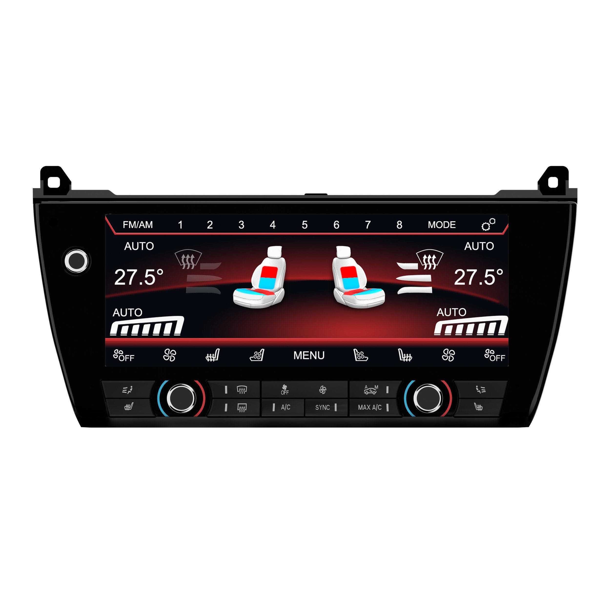TAFFIO Tachometer Für BMW 5 Series F10 / F11 10,25" Touchscreen Klima AC Kontrollpanel