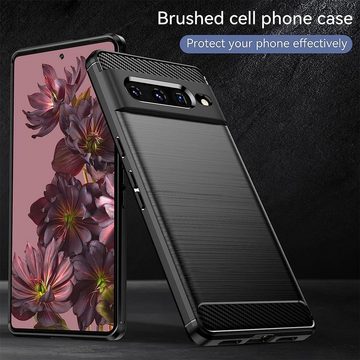 CoolGadget Handyhülle Carbon Handy Hülle für Google Pixel 7 Pro 6,7 Zoll, robuste Telefonhülle Case Schutzhülle für Pixel 7 Pro Hülle