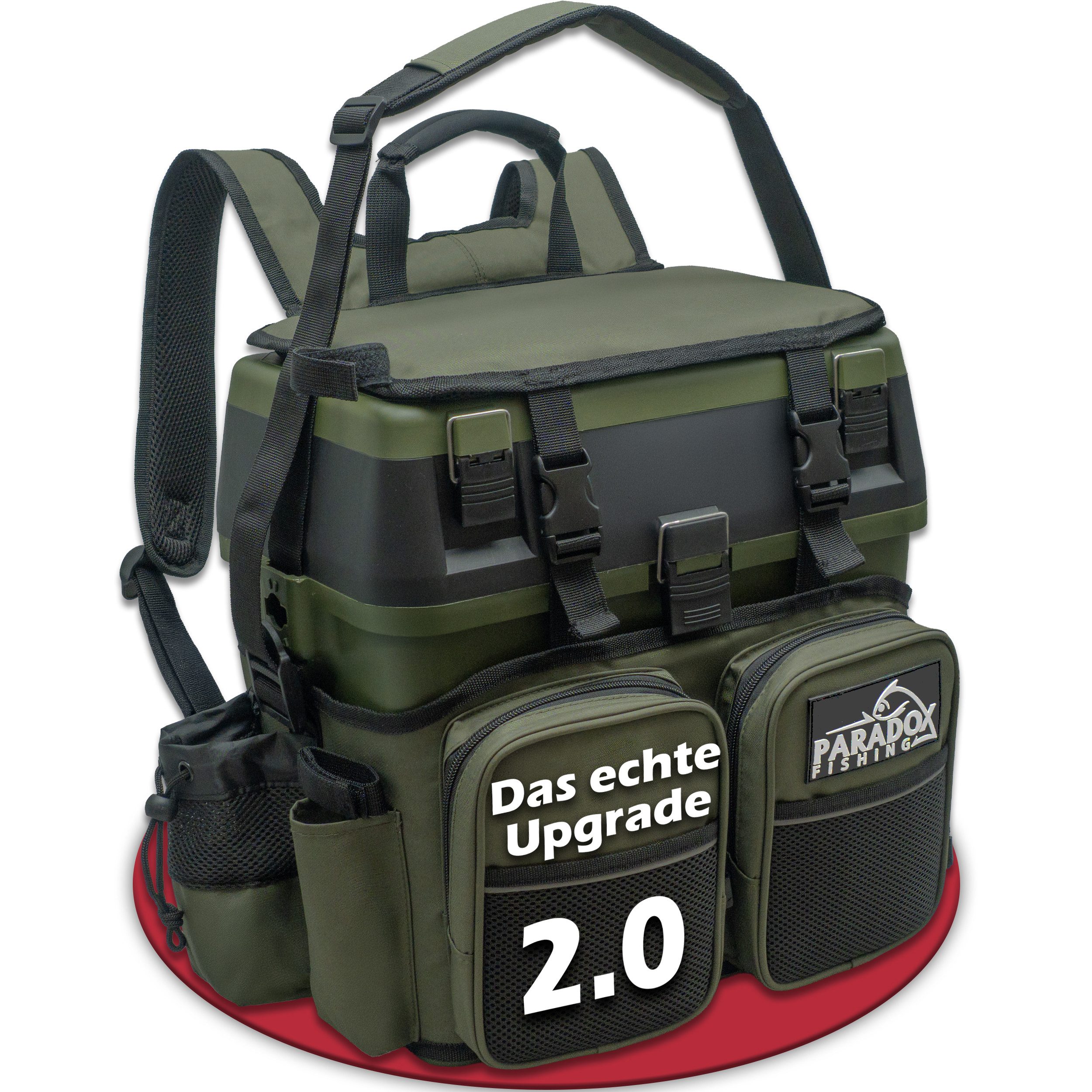 Paradox Fishing Angelrucksack Multifunktions-Sitzkiepe mit 4 Boxen im Decke günstig online kaufen