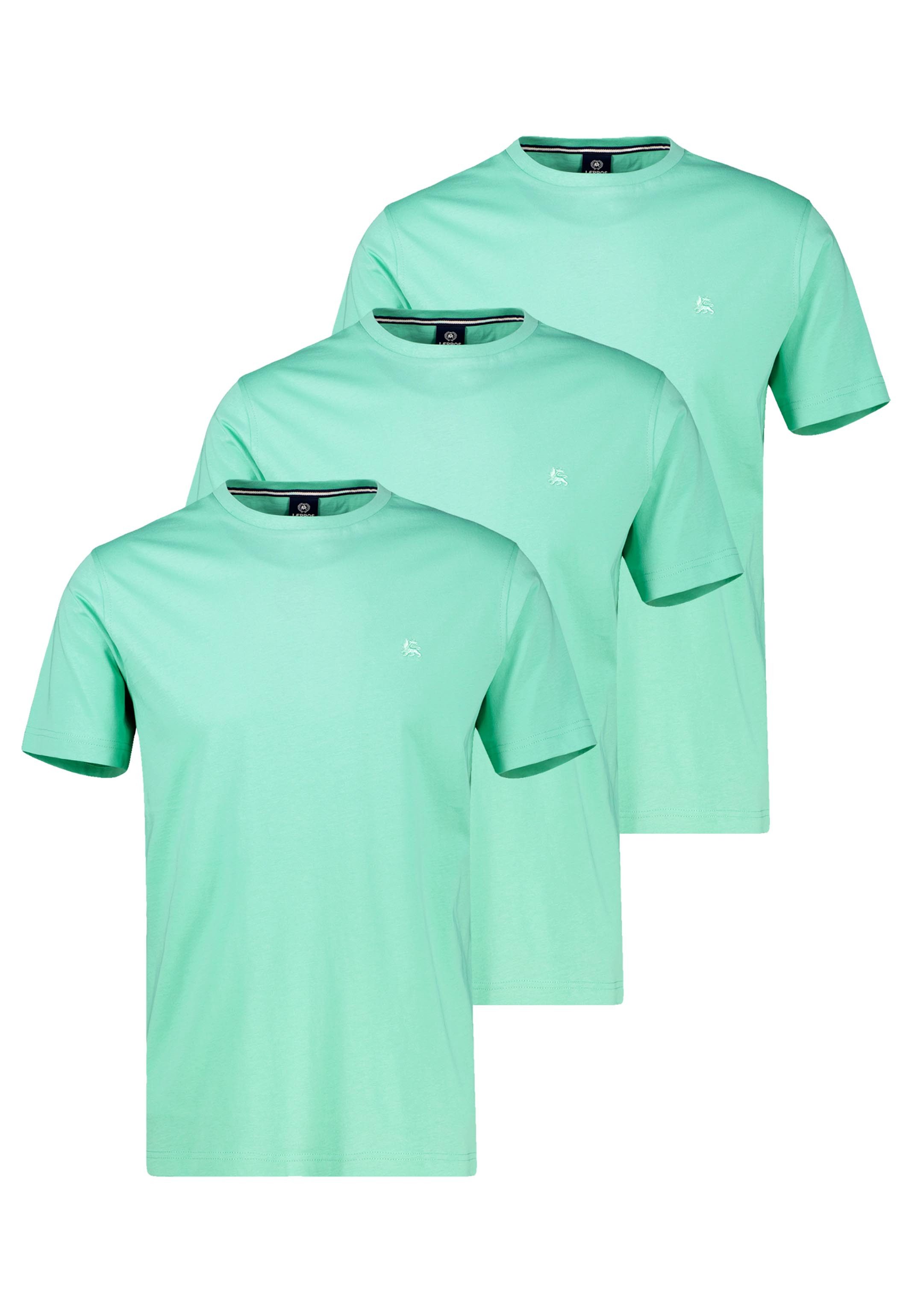 LERROS T-Shirt 3er Pack Basic (Spar-Set, 3-tlg) T-Shirt - Baumwolle - Atmungsaktiv - Atmungsaktive Baumwolle