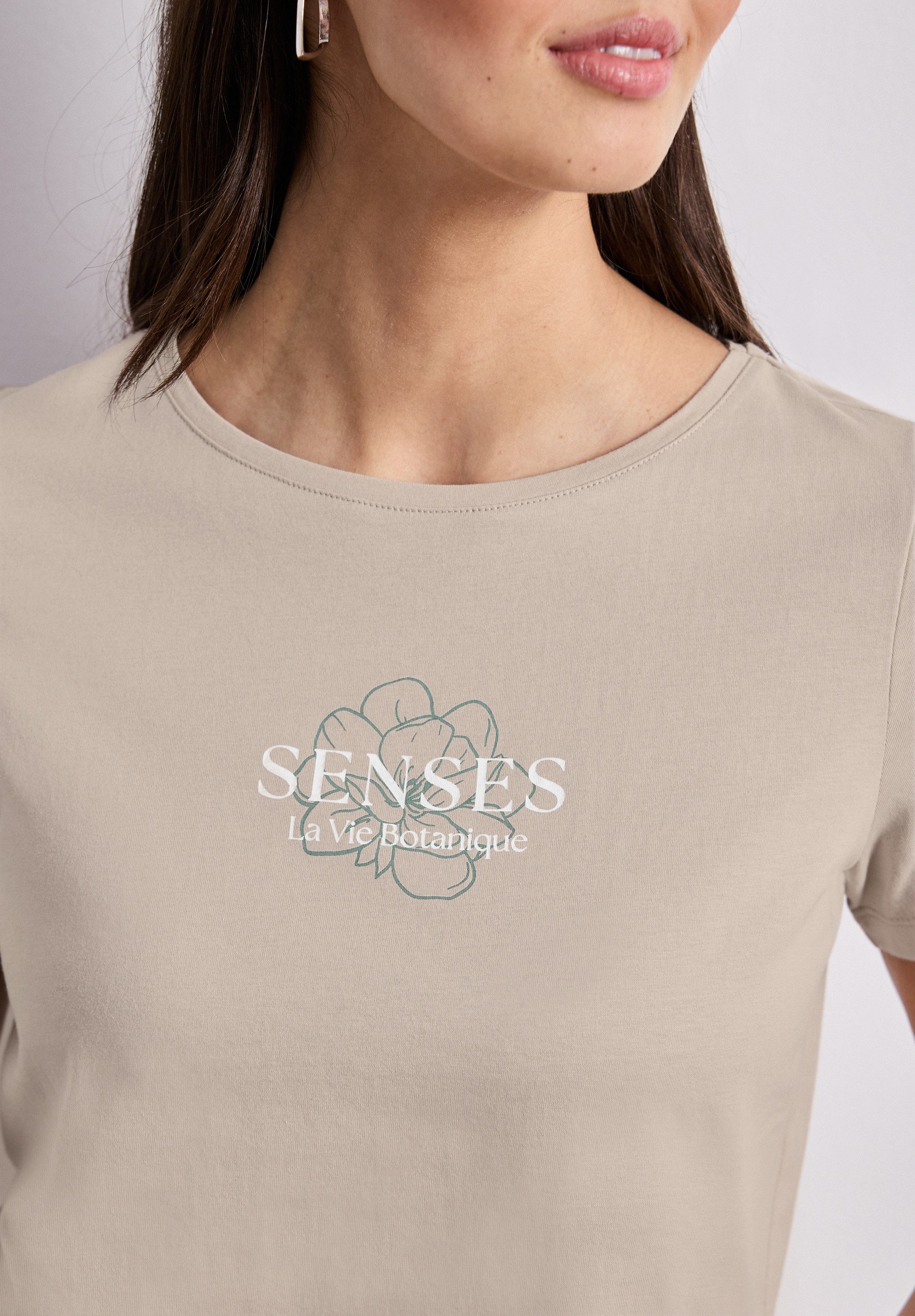STREET ONE Kurzarmshirt Sommershirt mit Wording Artwork – Bild 3 von 5