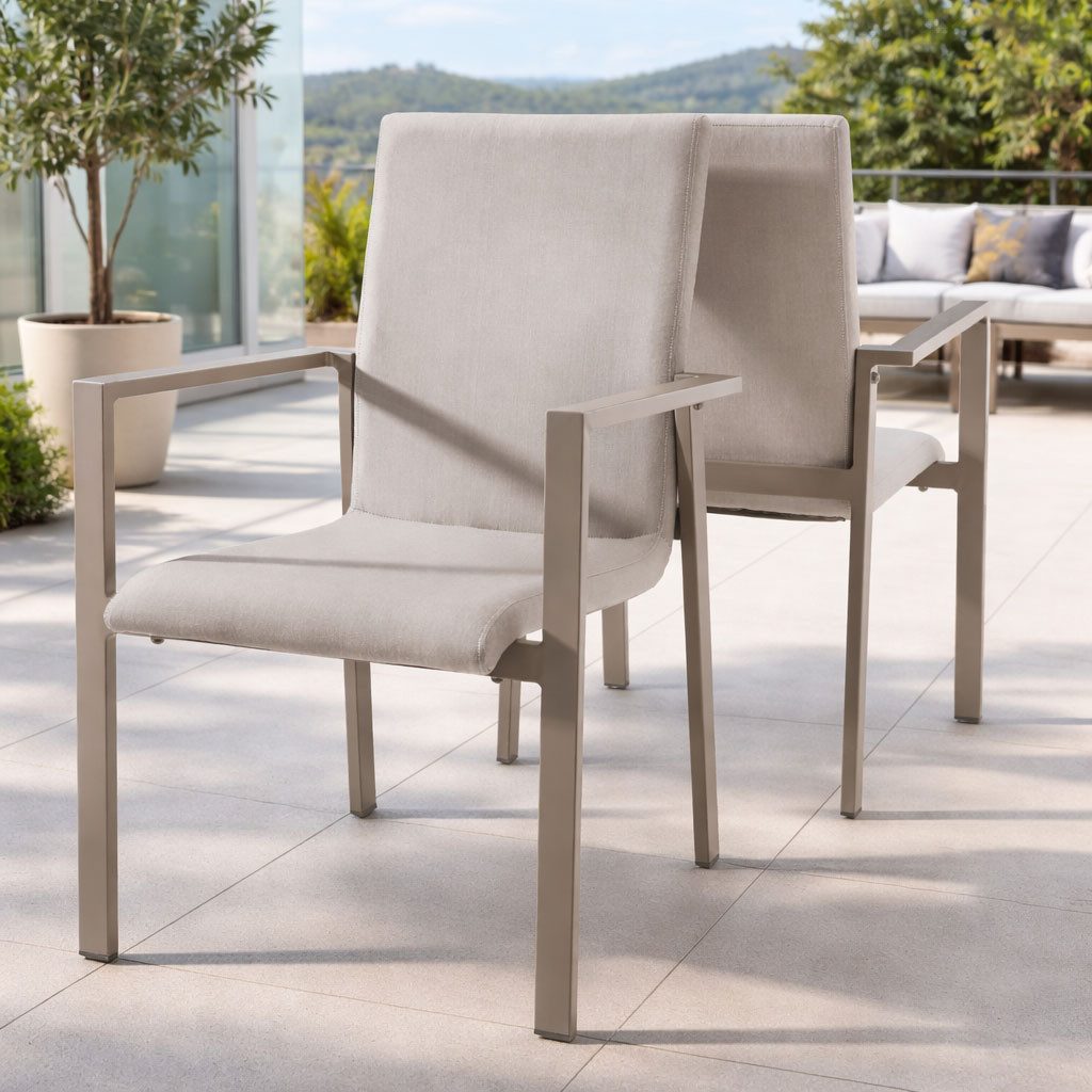 Destiny Gartensessel TORINO (Set, 2-St), Aluminium, Olefin, stapelbar