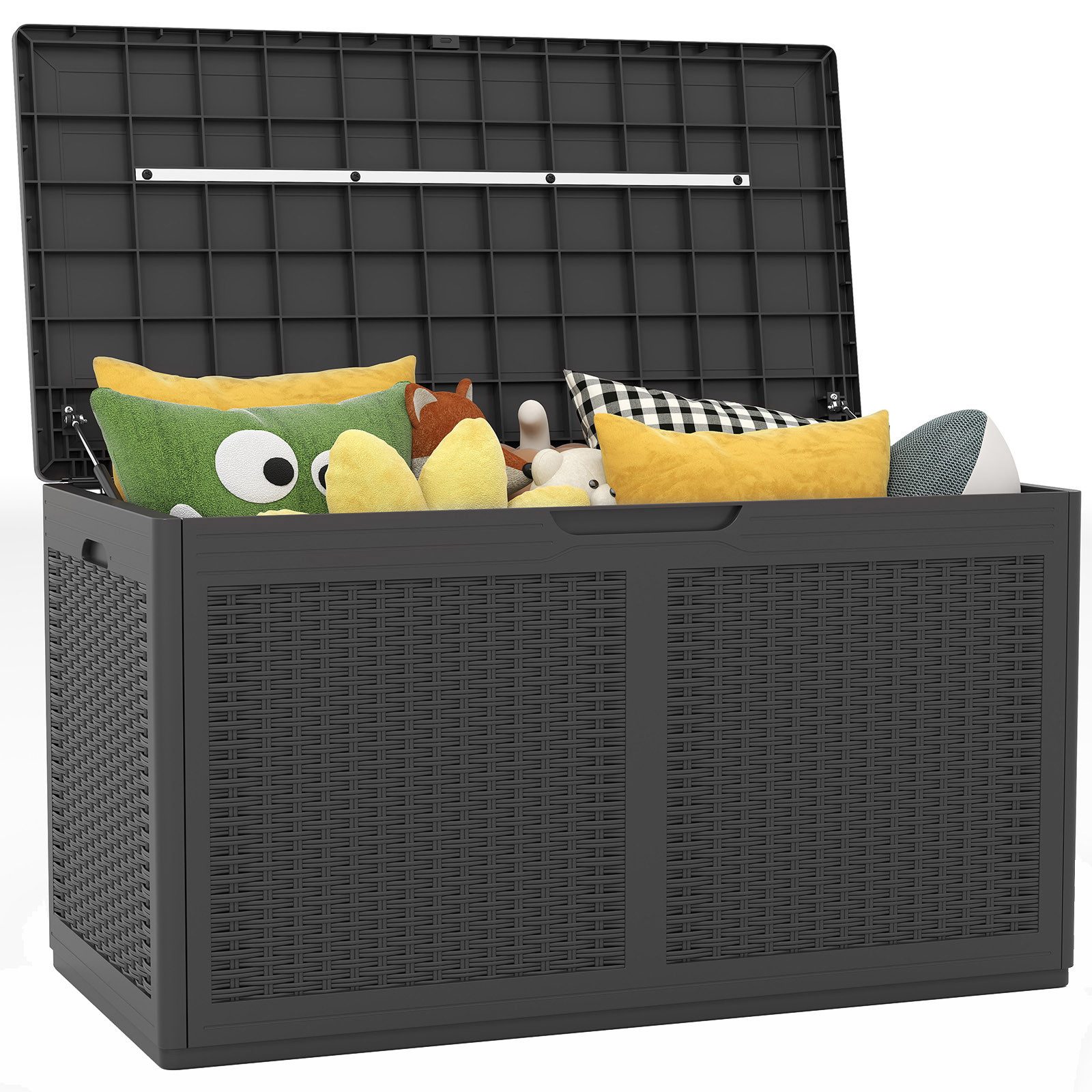 KOMFOTTEU Auflagenbox, Gartentruhe Gartenbox mit Rollen, wasserdicht günstig online kaufen