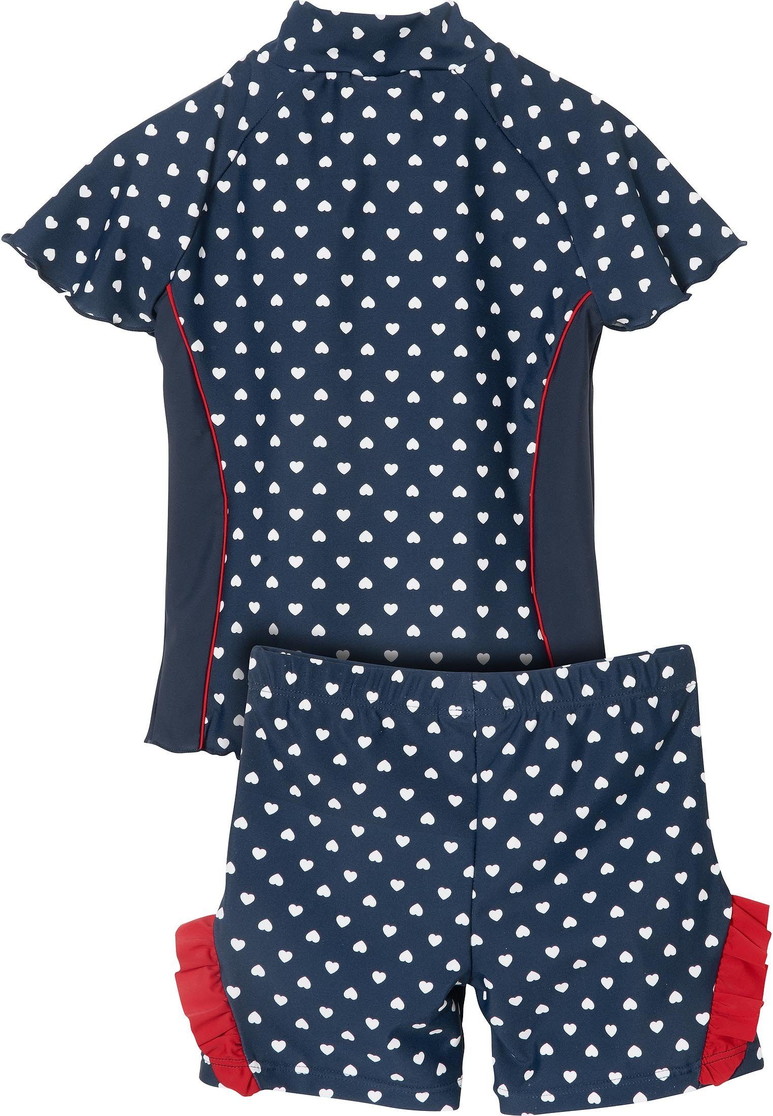 Playshoes Badeanzug Playshoes UV-Schutz Bade-Set Herzchen
