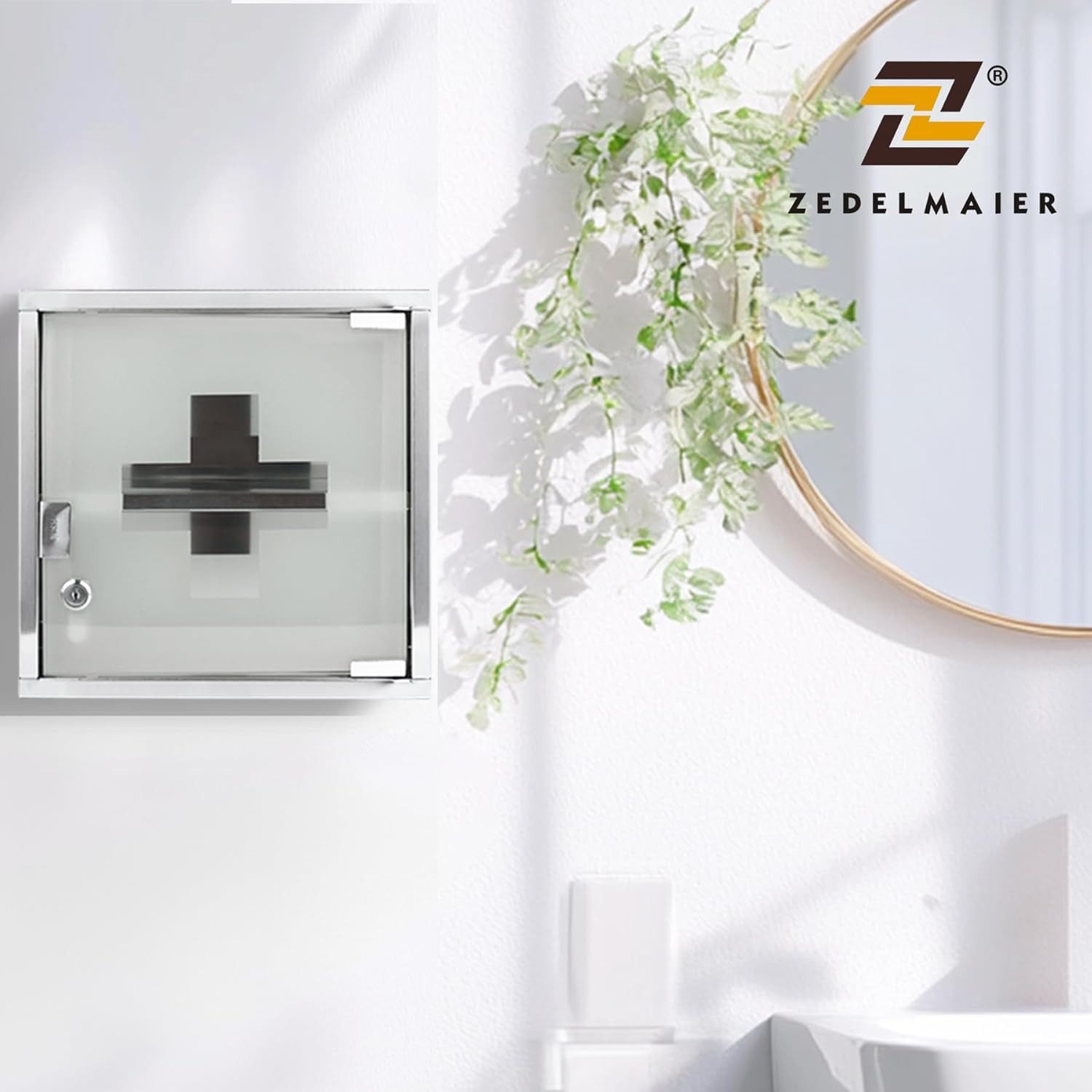 Zedelmaier Medizinschrank Abschließbarer Medizinschrank aus Edelstahl,Medik günstig online kaufen