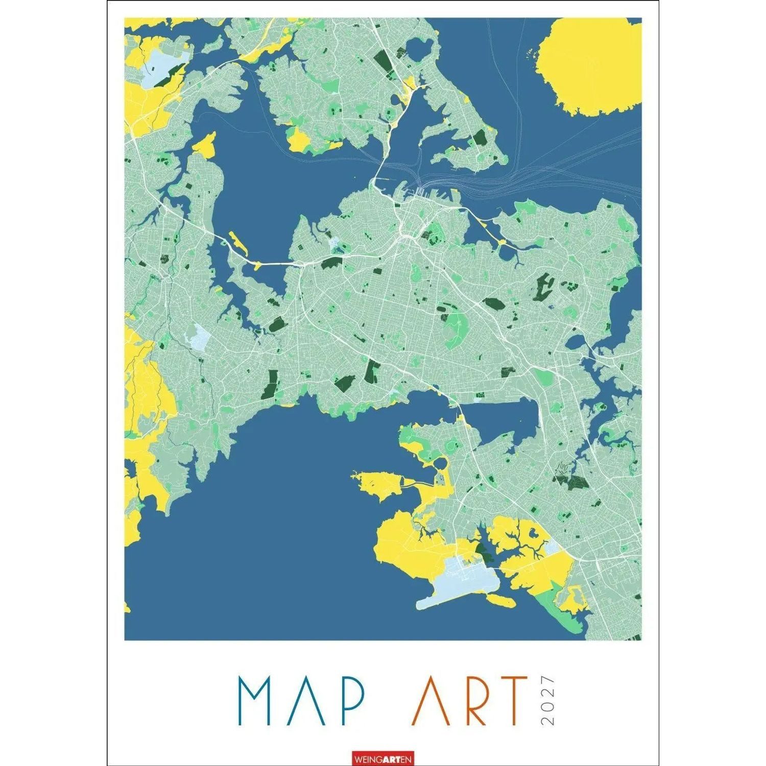 Wandkalender Map Art Kalender 2027