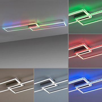 JUST LIGHT Deckenleuchte FELIX60, LED fest integriert, warmweiß - kaltweiß, LED, CCT - über Fernbedienung, RGB-Rainbow, Infrarot inkl., dimmbar