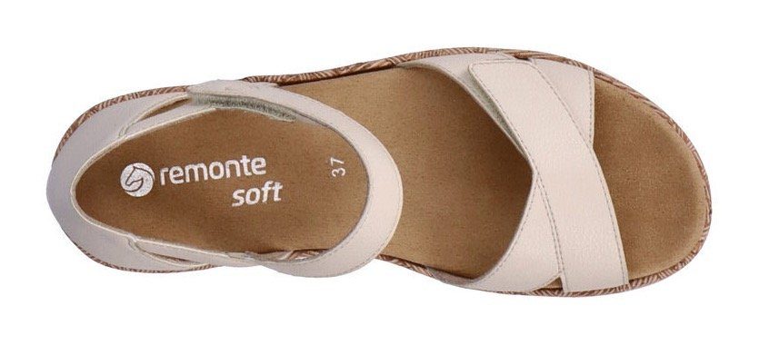 beige Klettverschlüssen Sandale mit Remonte