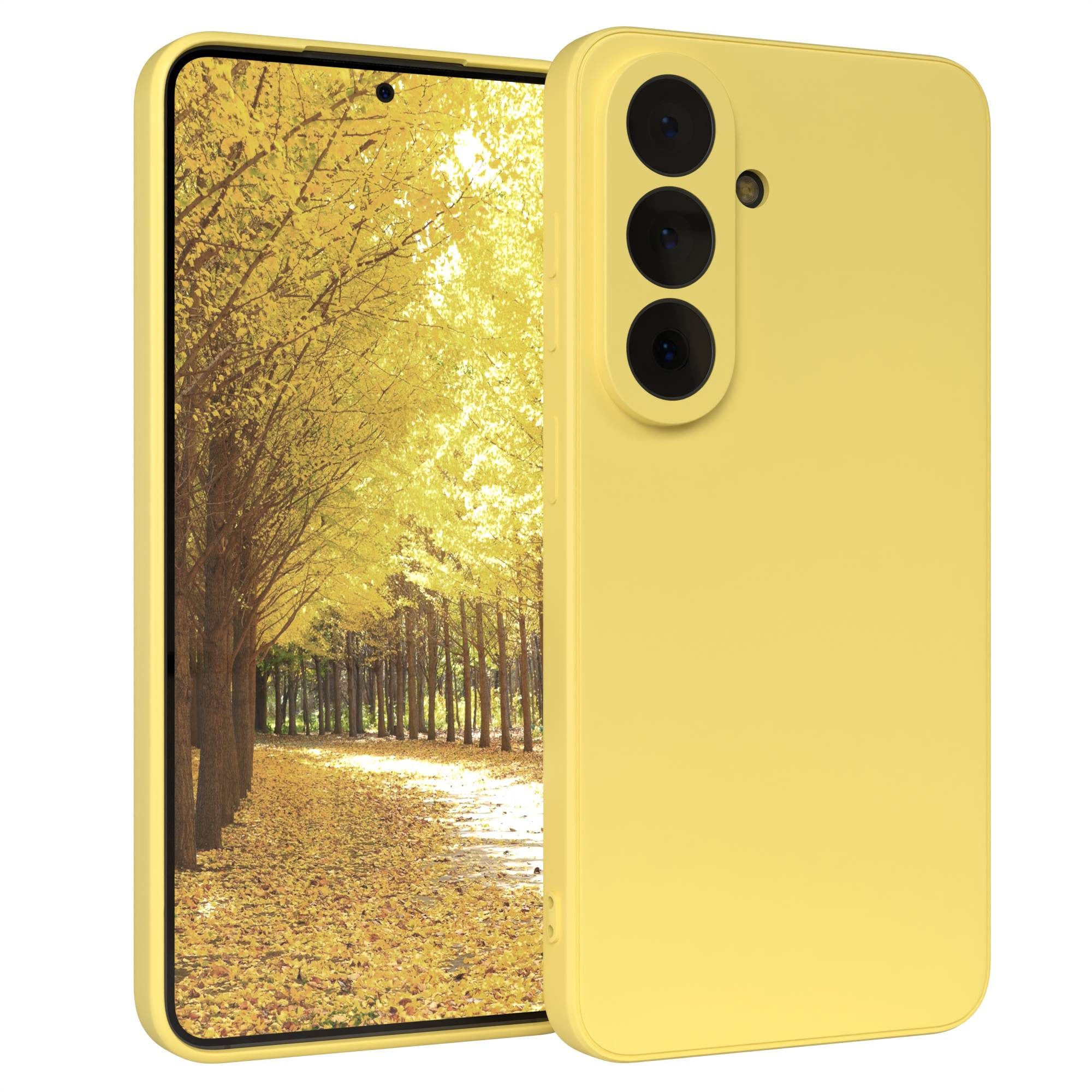 EAZY CASE Handyhülle TPU Hülle für Samsung Galaxy S26 6,3 Zoll, Handy Softcase stoßfest Hülle mit Kameraschutz Bumper Tpuhülle Gelb
