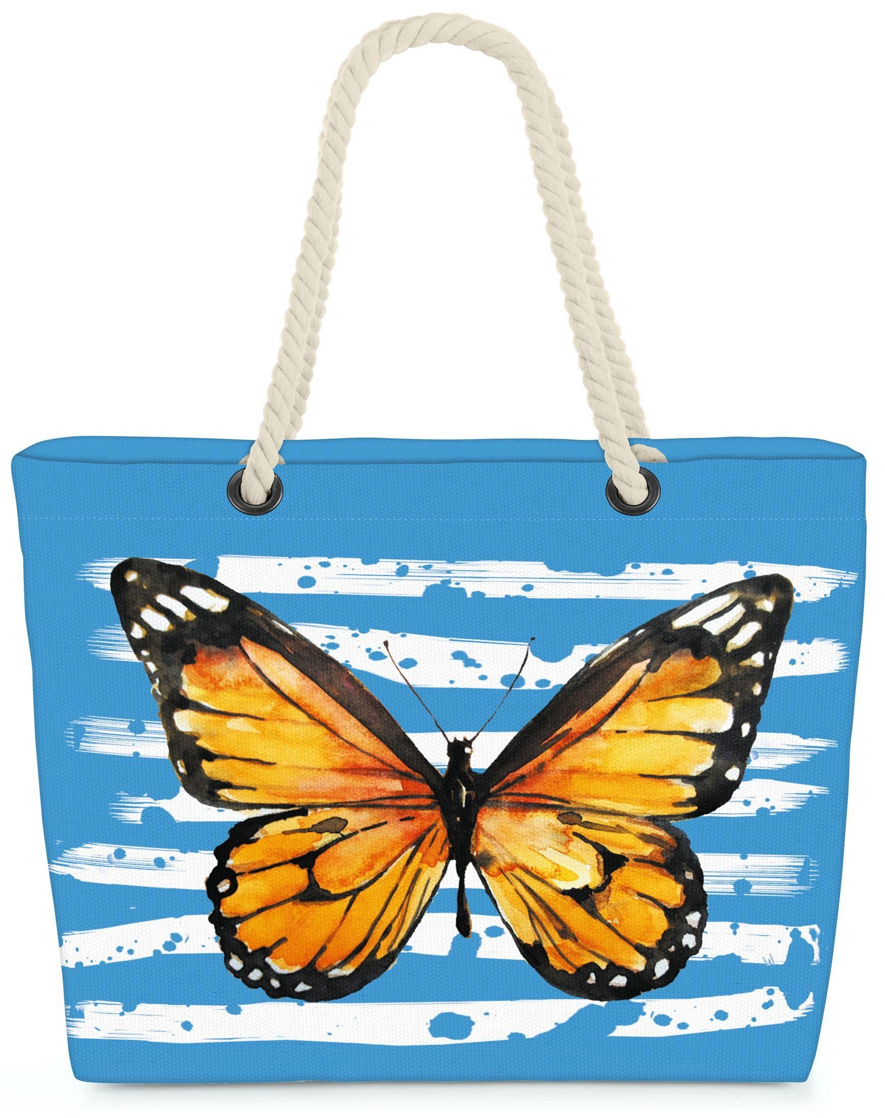 VOID Strandtasche (1-tlg), Schmetterling Urlaub Picknick Sommer blau