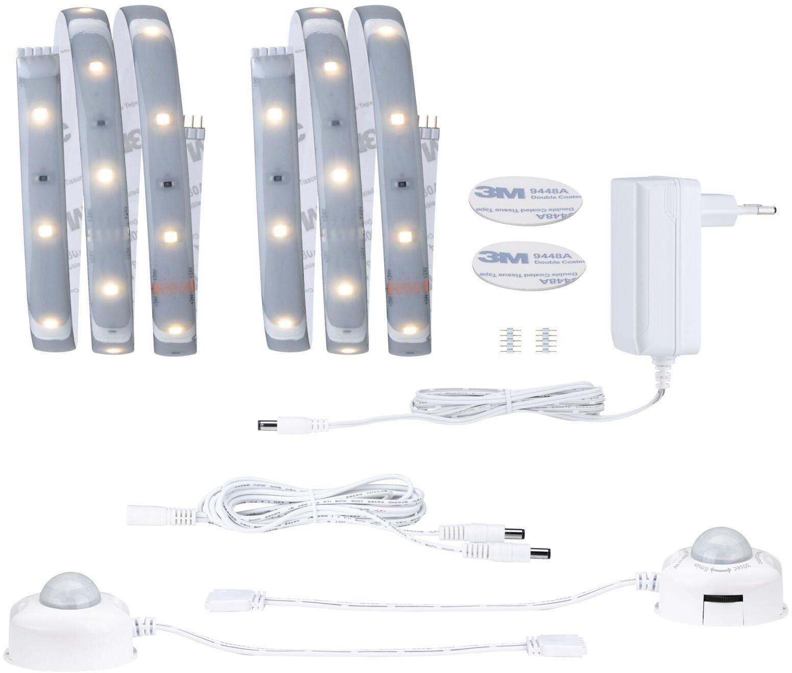 MaxLED 24VA 1m LED-Streifen 2-flammig Set 250 Silber, für 2x4W Comfort Paulmann 2700K Doppelbett