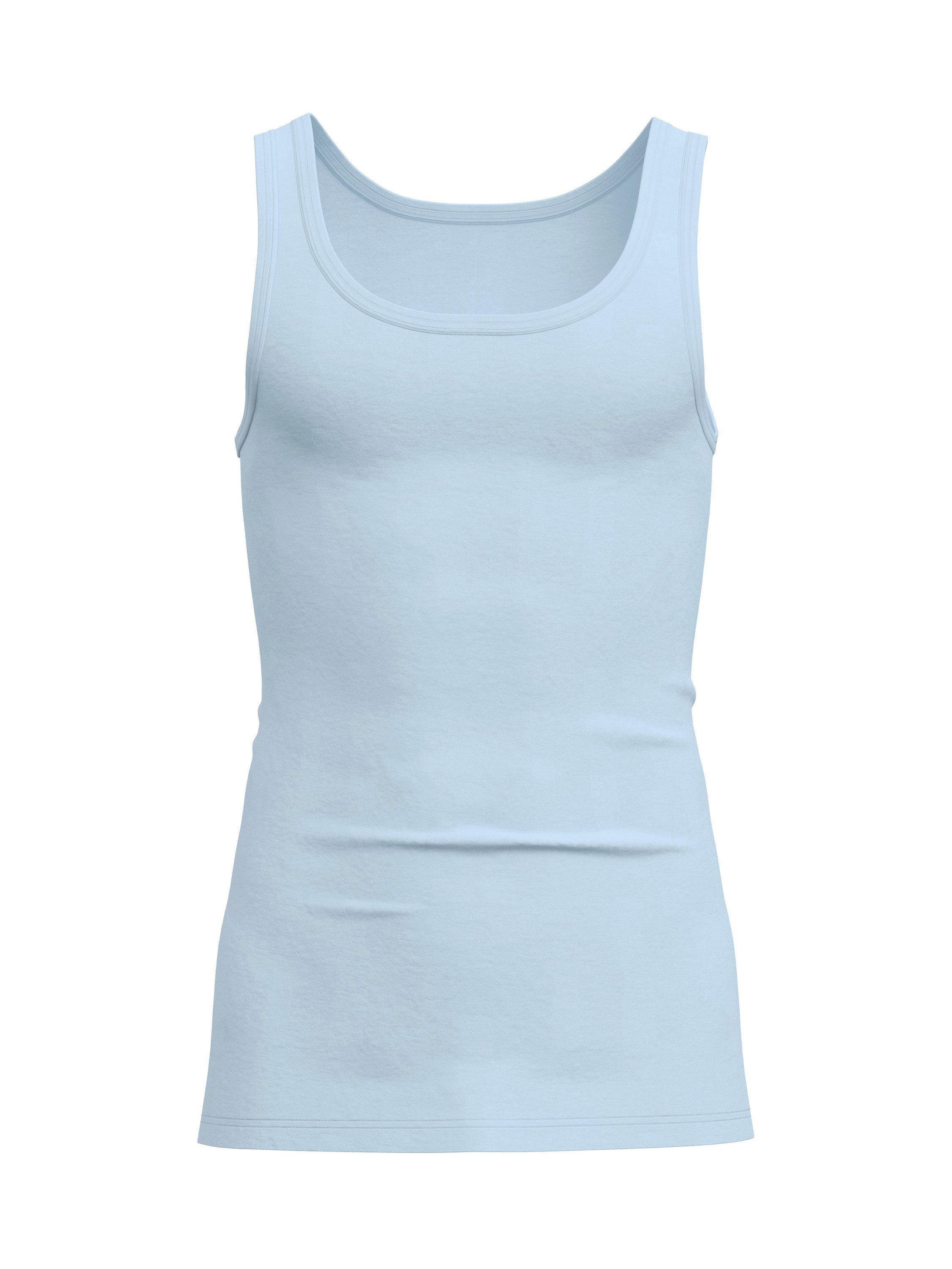 CALIDA Unterhemd Twisted Cotton Herren (1-St) Feinripp mit extralangem Rücken