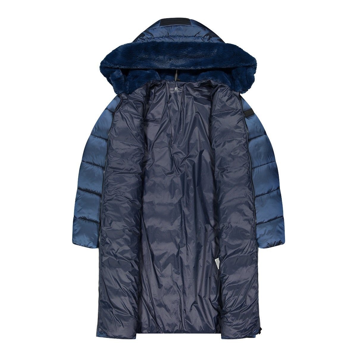 CMP Wintermantel Coat Fix Hood (Glanzeffekt, warm) inkblau Damen günstig online kaufen