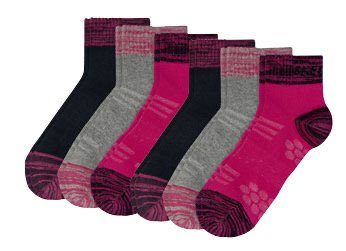 Paar) System (6 Skechers (6-Paar) pink-grau-schwarz Socken Mesh-Ventilation mit