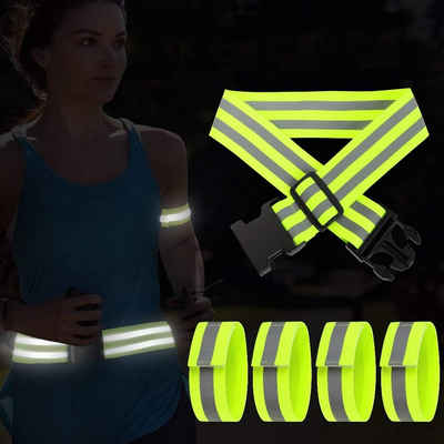 SOTOR Reflektorband Reflektorband Fahrrad Reflektoren Armband Reflektor Gürtel Sicherheit, (1 St), Reflektierendes Band für Laufen Joggen Radfahren Hundewandern Running