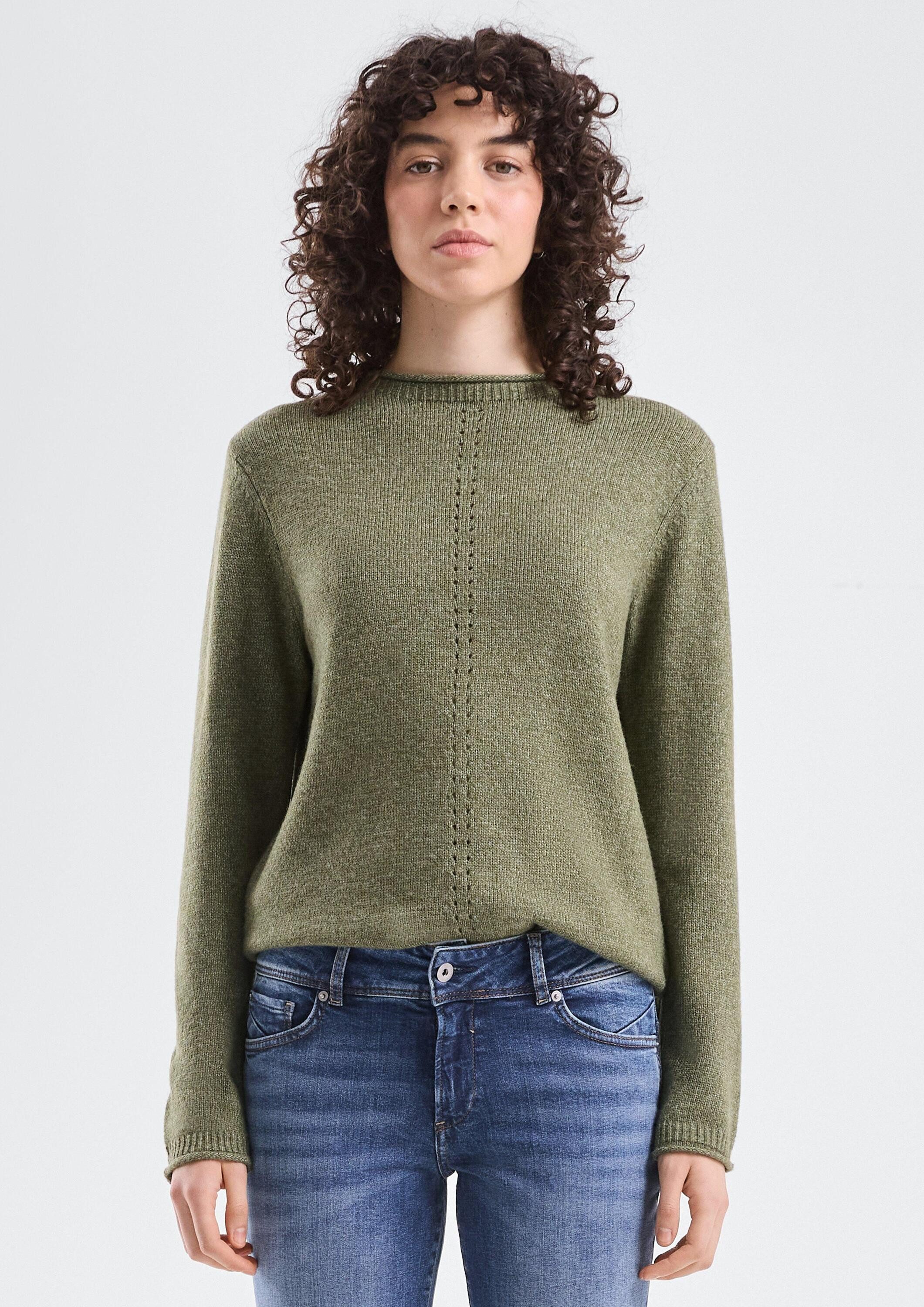 QS Longpullover Strickpullover Pullover in melange günstig online kaufen