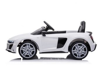 TPFLiving Elektro-Kinderauto Audi R8 Sport - Kinderauto mit Fernbedienung - 2 x 12 Volt - 7Ah-Akku, Belastbarkeit 30 kg, Kinderfahrzeug mit Soft-Start und Bremsautomatik - Farbe: weiß