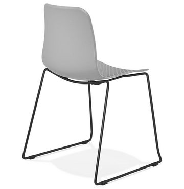 KADIMA DESIGN Esszimmerstuhl NIL Stuhl Plastic Polym Grau (grey,black) 55 x 50