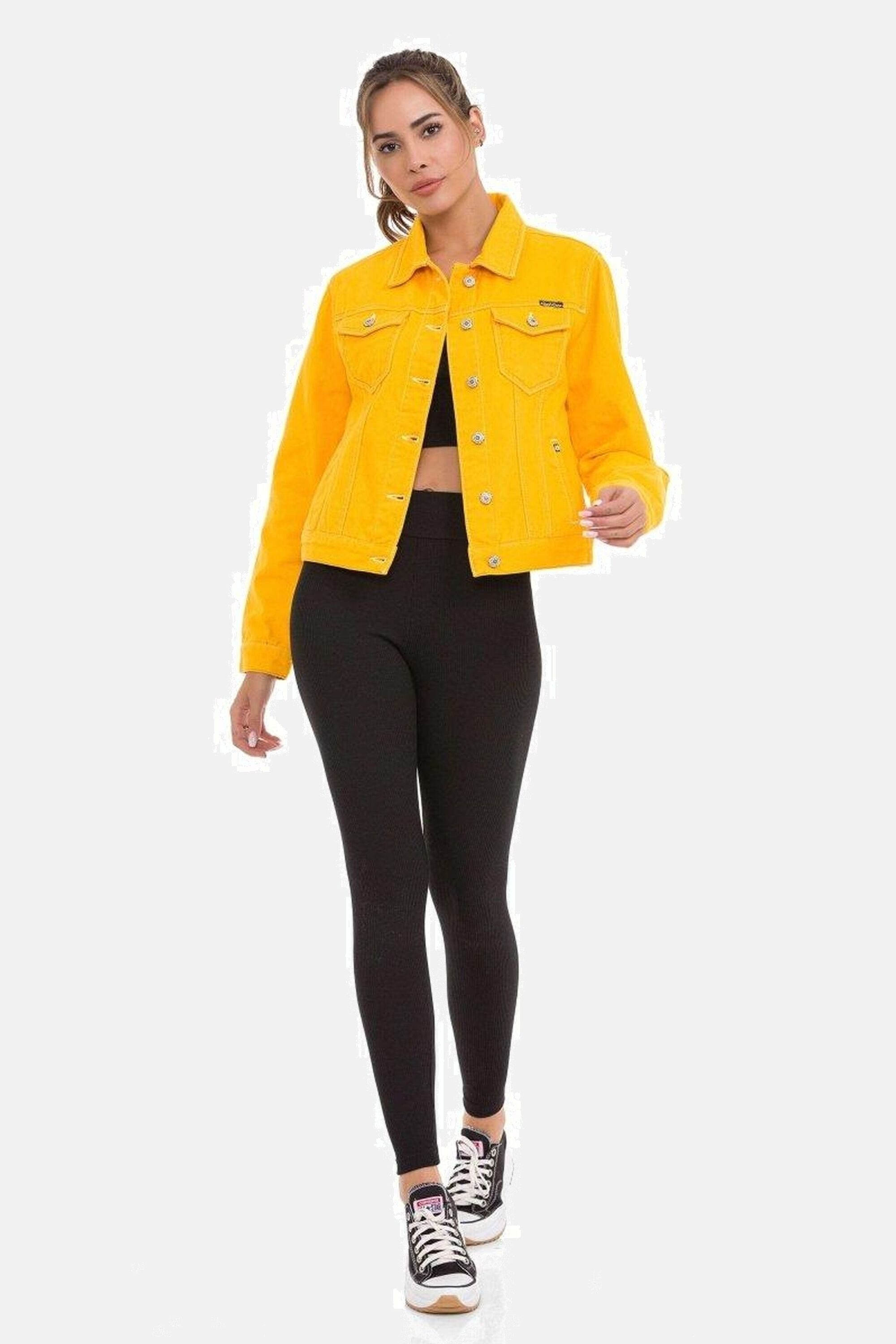 Cipo & Baxx Jeansjacke Jeansjacke Mit praktischen Brusttaschen, WJ212
