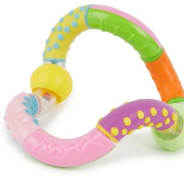 BIECO Greifspielzeug Bieco Ringrassel baby mit beweglichen Elementen Beissring Rasselring Baby Ringrassel Greifling Rassel Ring Rassel Motorikspielzeug Sensorik Spielzeug für Babys