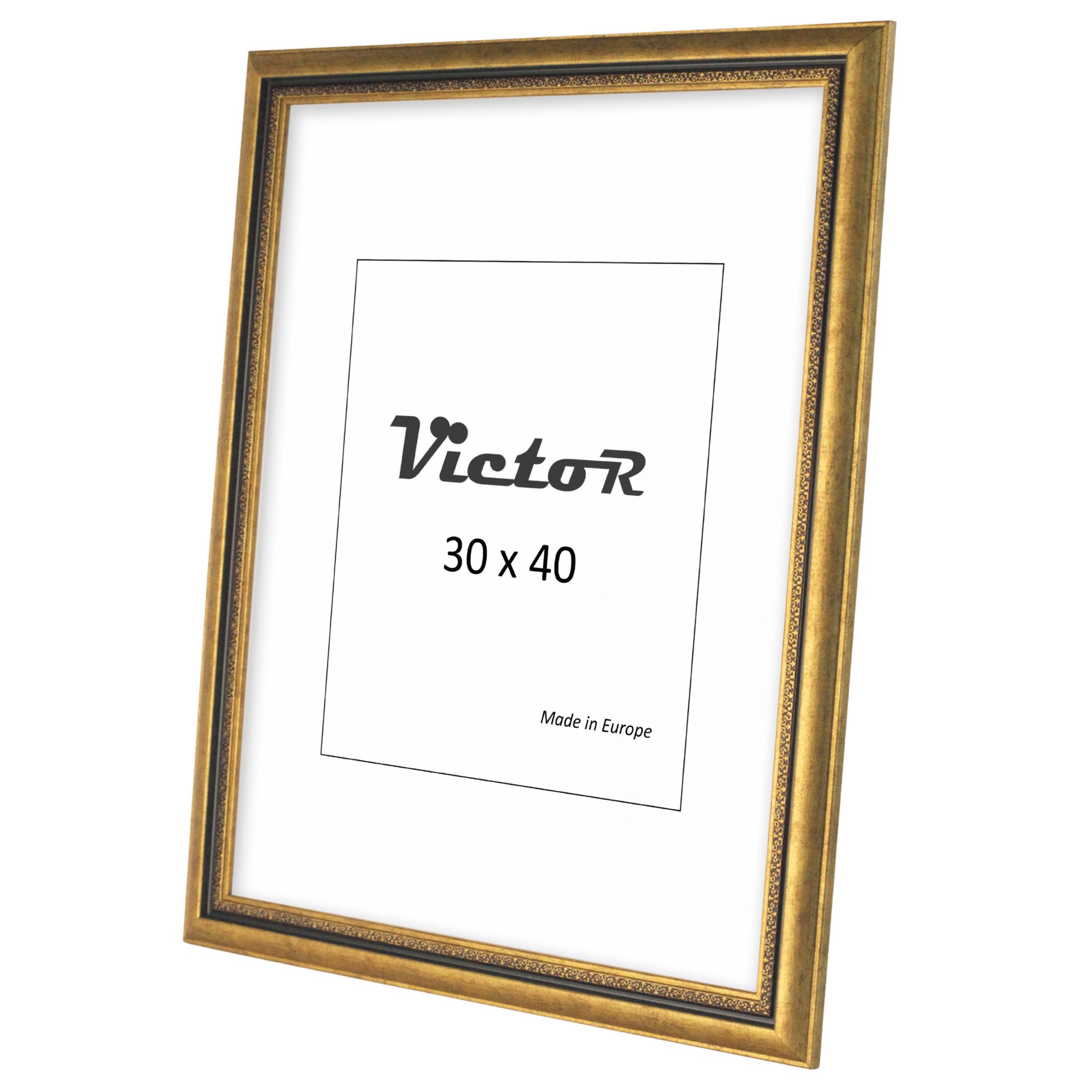 Victor (Zenith) Bilderrahmen Boho, Bilderrahmen Gold 30x40 cm, Bilderrahmen A3 Vintage
