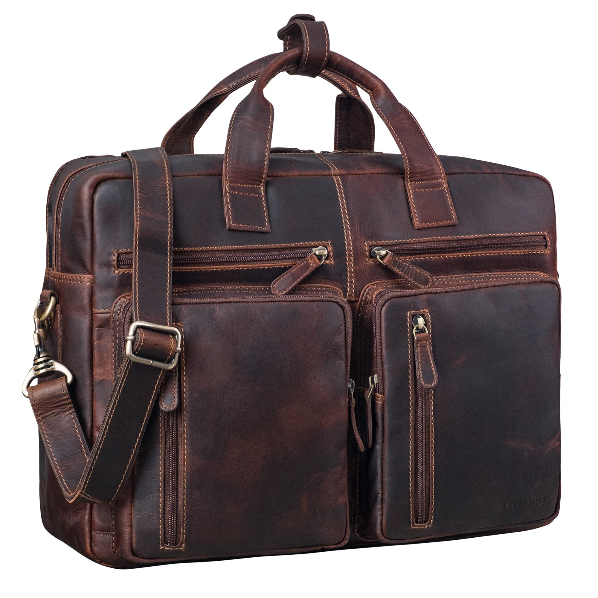 Laptoptasche "Goliatus" XXL Aktentasche Leder Herren & Damen Laptoptasche 17+ Zoll