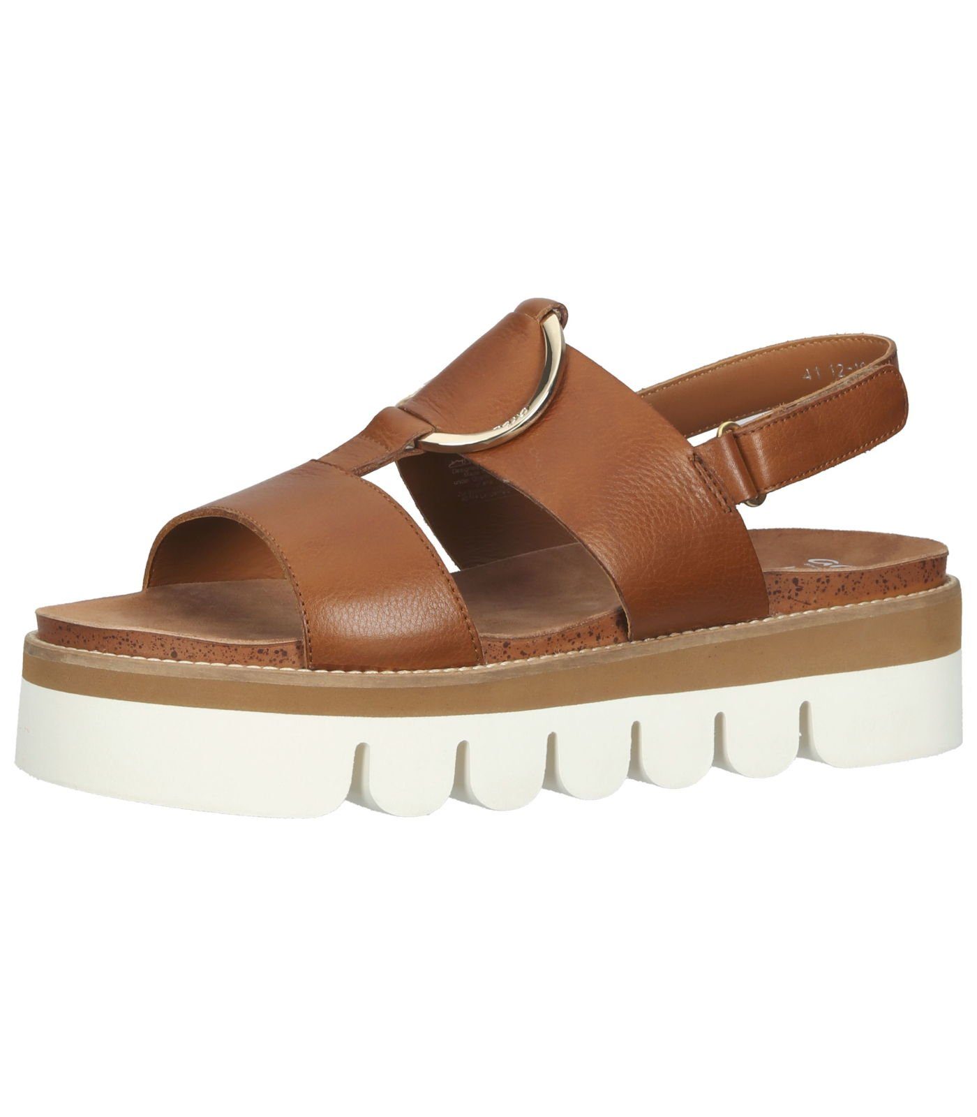 Ara Sandalen Nappaleder Plateausandaletten Cognac