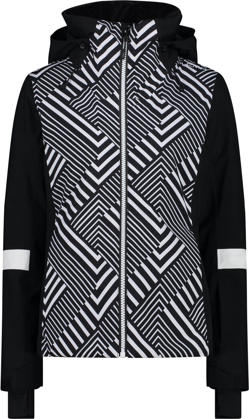 Skijacke WOMAN JACKET FIX HOOD NERO-BIANCO