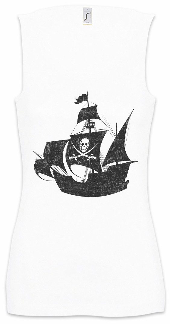 Urban Backwoods Tanktop Pirate Ship Ärmelloses Damen T-Shirt Piratenschiff Fluch Pirat Boot Karibik Schiff Jolly Rogers