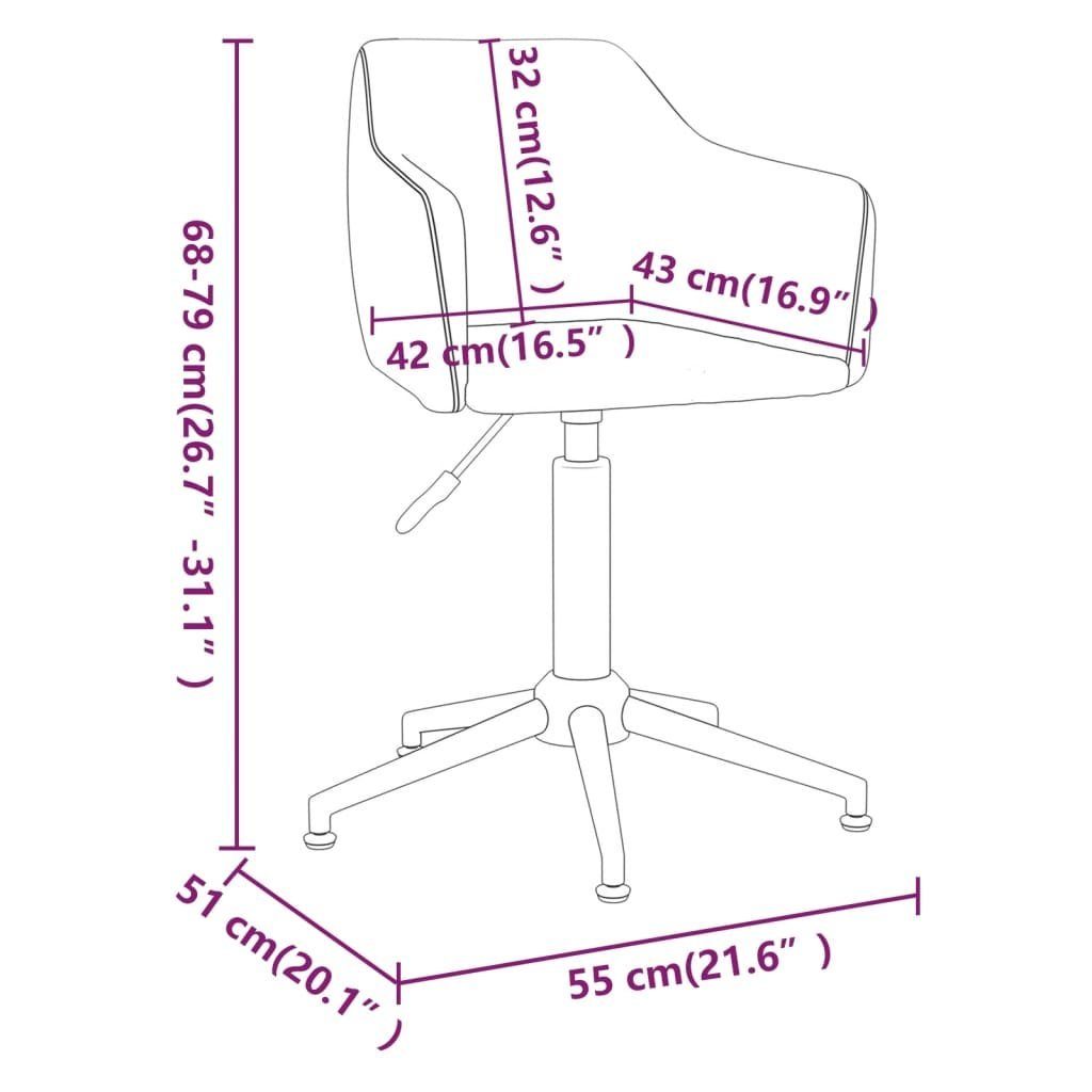 2 Taupe | Esszimmerstühle Stk. Stoff Esszimmerstuhl St) (2 Drehbar vidaXL Taupe Taupe