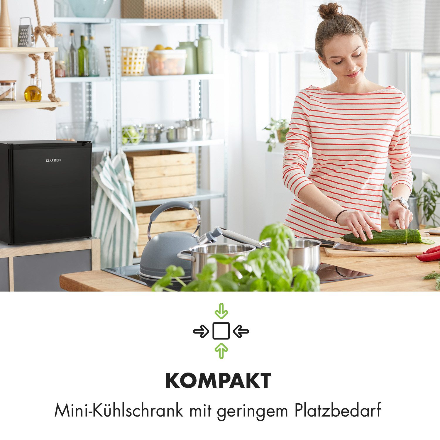 Klarstein Table Top Kühlschrank 10032856, 51.5 cm hoch, 44 cm breit