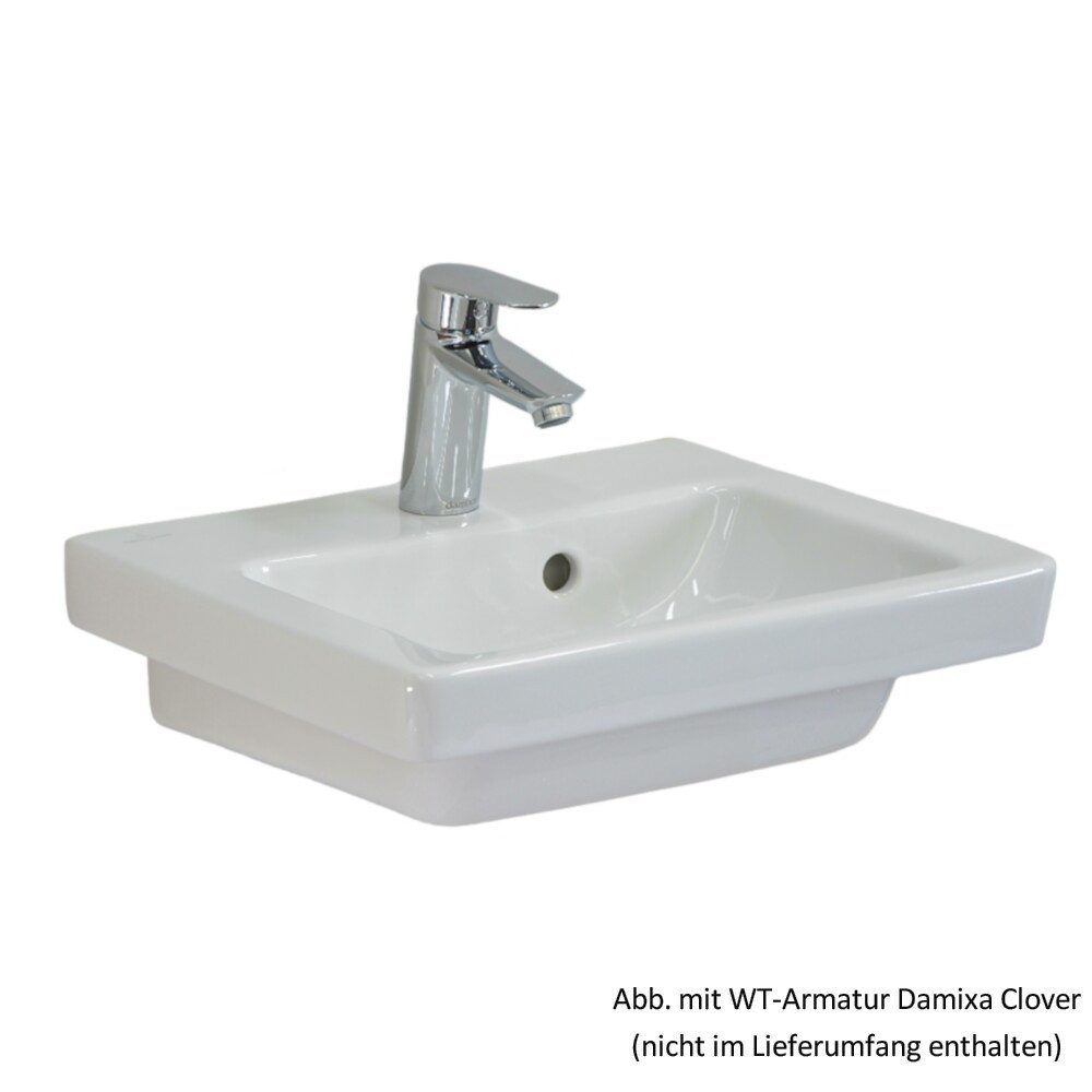 Villeroy & Boch Waschtischarmatur Villeroy emp Boch Subway 2.0 Handwaschbecken 450 x 370mm,weiß Cerami
