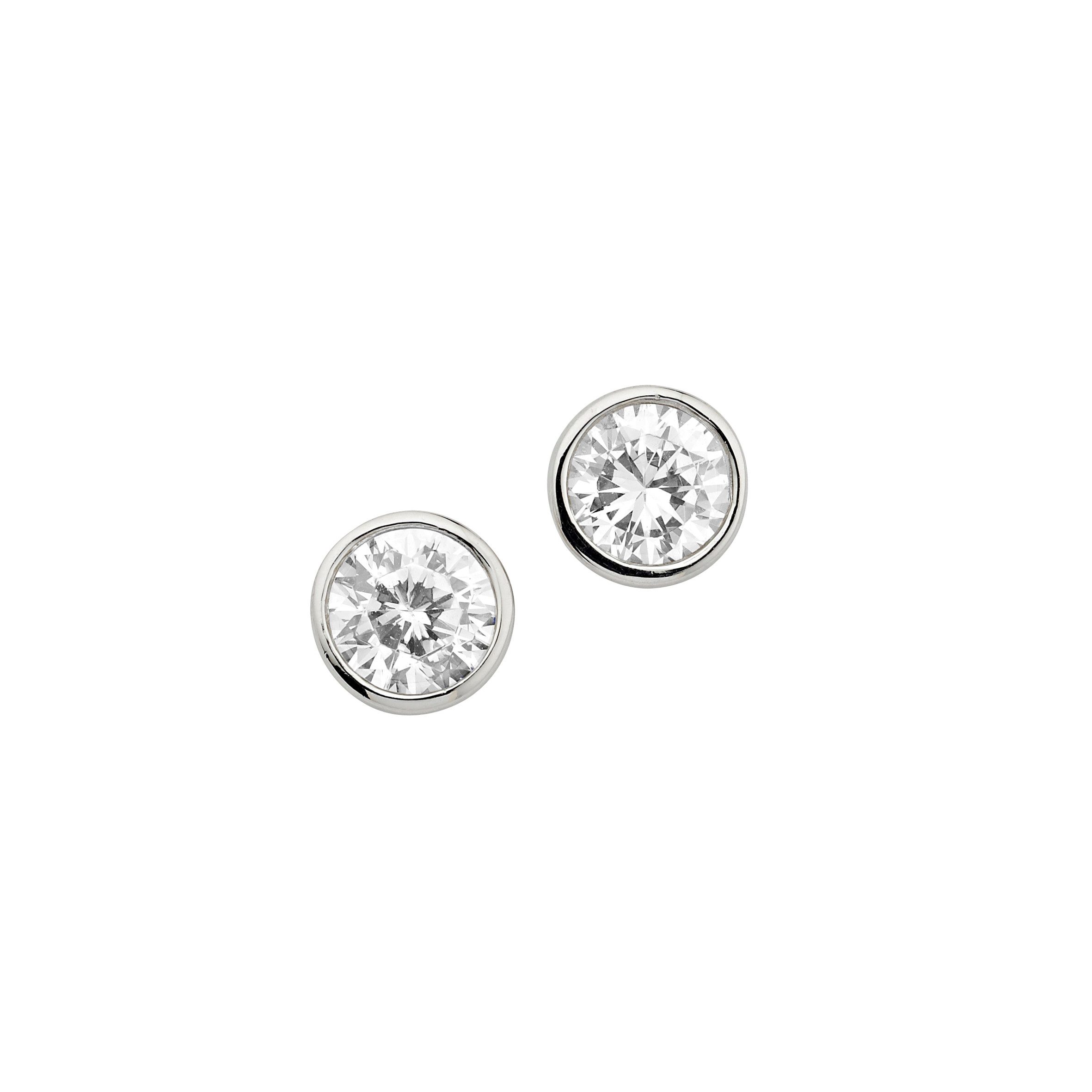 Firetti Paar Ohrstecker Schmuck Geschenk Silber 925 Ohrschmuck Solitär in mehreren Größen, mit Zirkonia (synth)