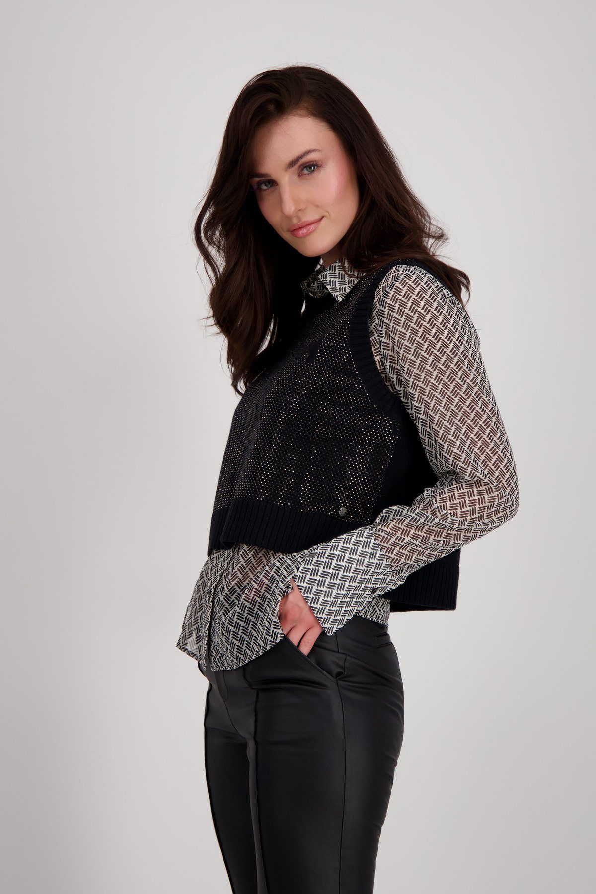 Monari Pullunder Pullunder mit Strass