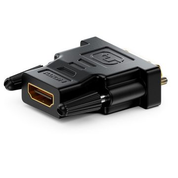 deleyCON deleyCON 2x HDMI zu DVI Adapter HDMI Buchse zu DVI Stecker 24+1 Video-Kabel