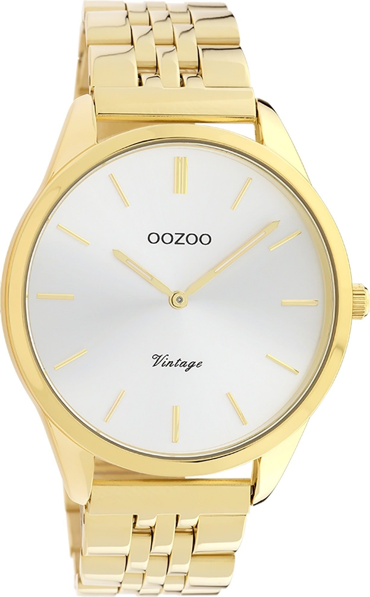 OOZOO Quarzuhr Oozoo Damen Armbanduhr Timepieces Analog, (Analoguhr), Damenuhr rund, mittel (ca. 38mm) Metallarmband, Fashion-Style