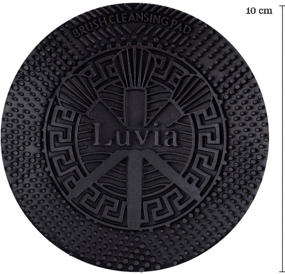 Luvia Cosmetics Kosmetikpinsel-Set Brush Cleansing für passt - Reinigung; Design bequem Pad in wassersparende Black, Hand. jede