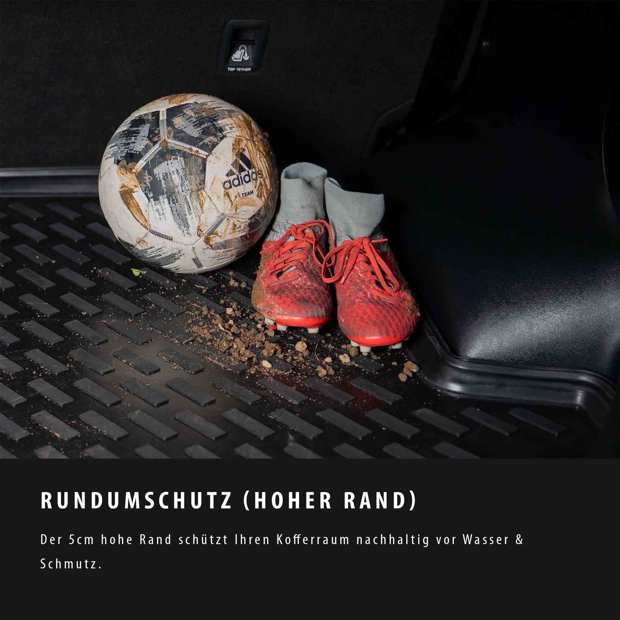 Baujahre: , - ELMASLINE Rand (2006 für D mehr Passend für OPEL Schutz 2014 St), mit hohem für - (1 extra Kofferraumwanne CORSA 2014) Gummi 2006 -