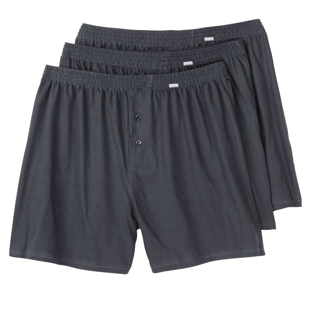 Boxershorts Adamo 3er-Pack Boxershorts anthrazit Übergröße