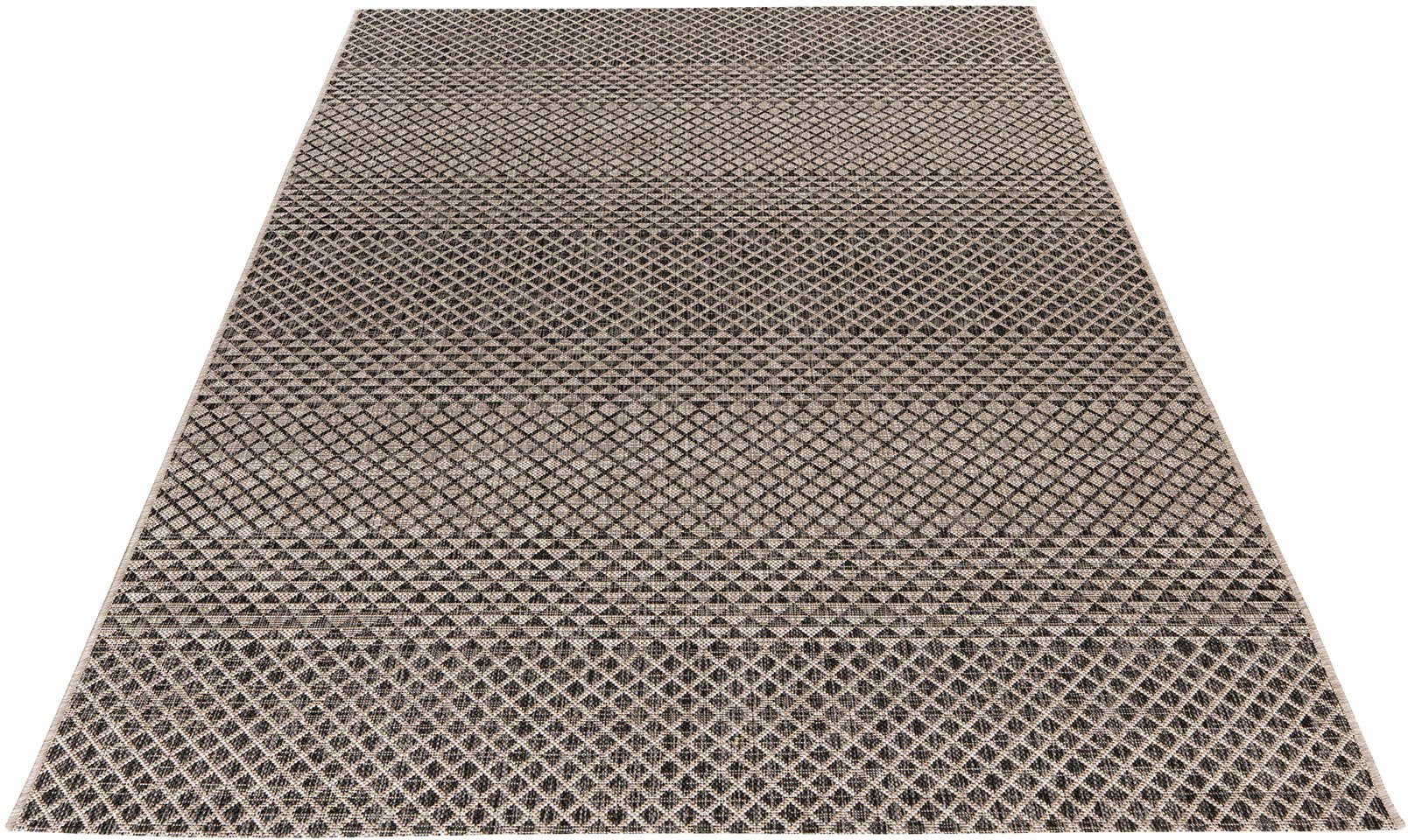 Obsession Teppich My Nordic 877, rechteckig, Höhe: 0,5 mm, Flachgewebe, modernes kariertes Design, In- und Outdoor geeignet