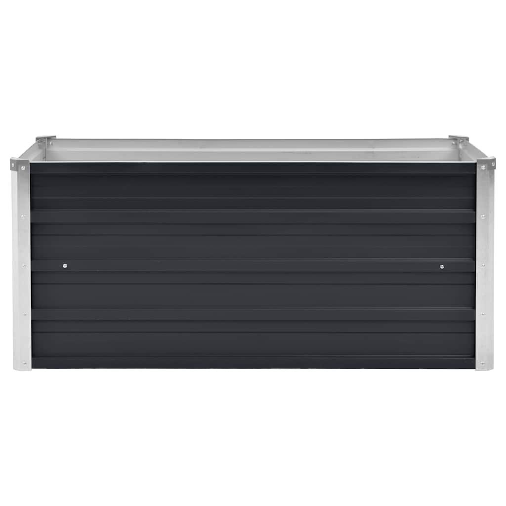 furnicato Hochbeet Anthrazitstahl 100 x 40 x 45 cm Kompakt und Robust, Rostgeschütztes Gemüsebeet mit offener Unterseite für den Balkon – Bild 4 von 5
