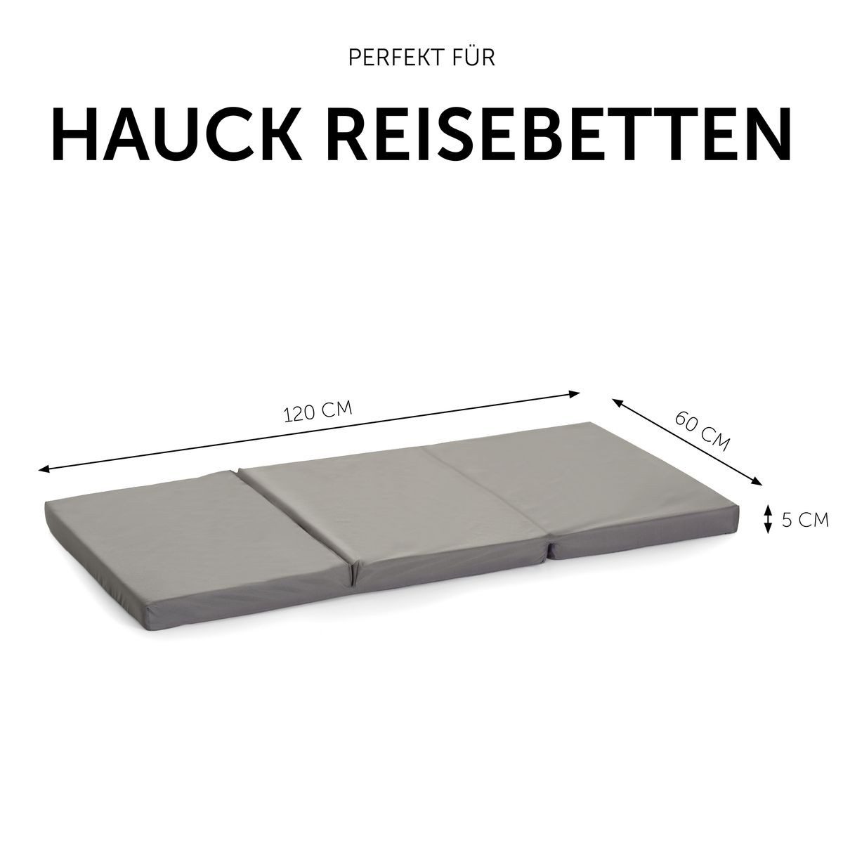 Hauck Baby-Reisebett Sleeper 60 x 120 cm - Grey, Reisebett Matratze 60x120 günstig online kaufen