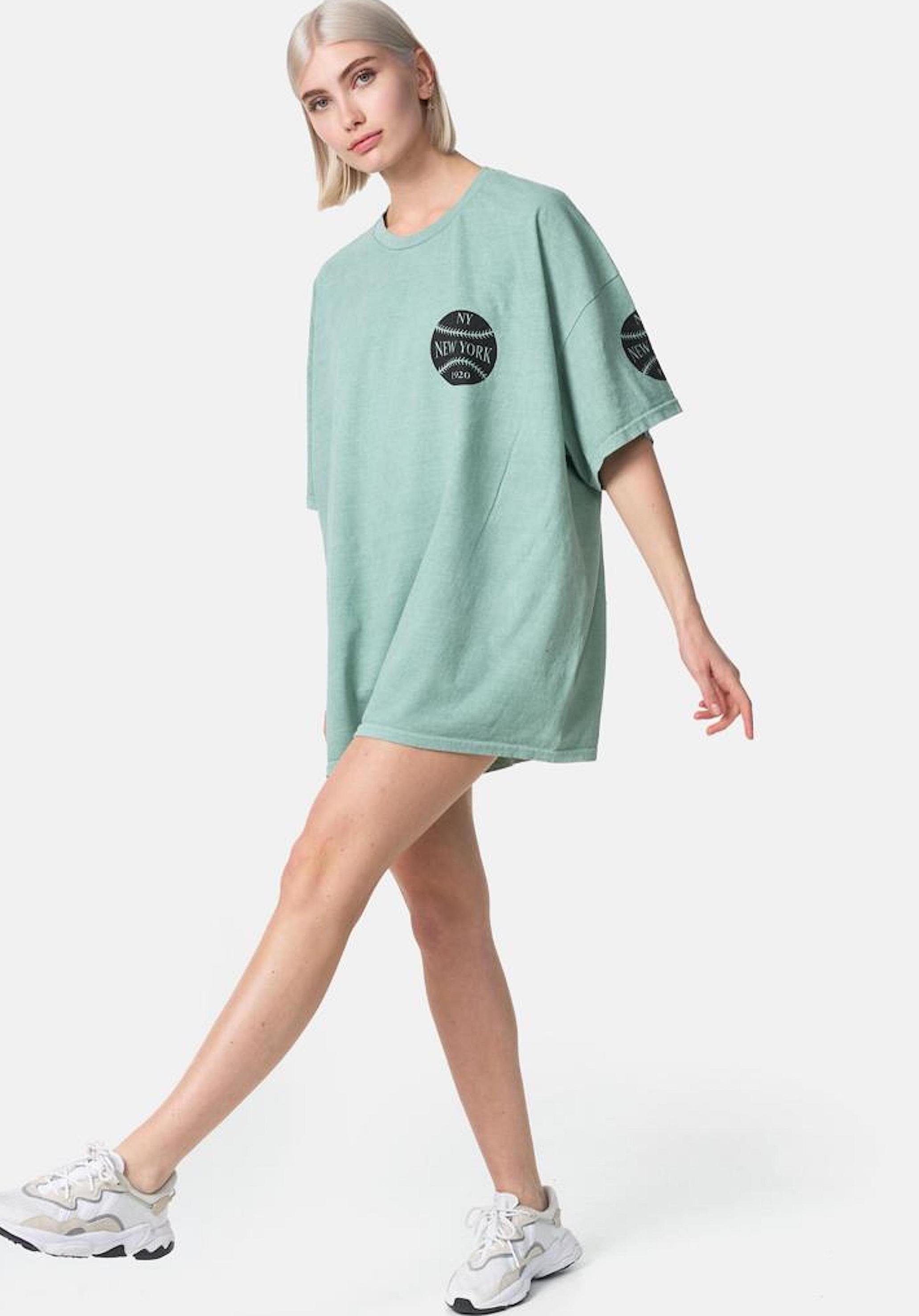 Worldclassca T-Shirt Worldclassca Oversized Print T-Shirt NY NEW YORK Tee Sommer Oberteil