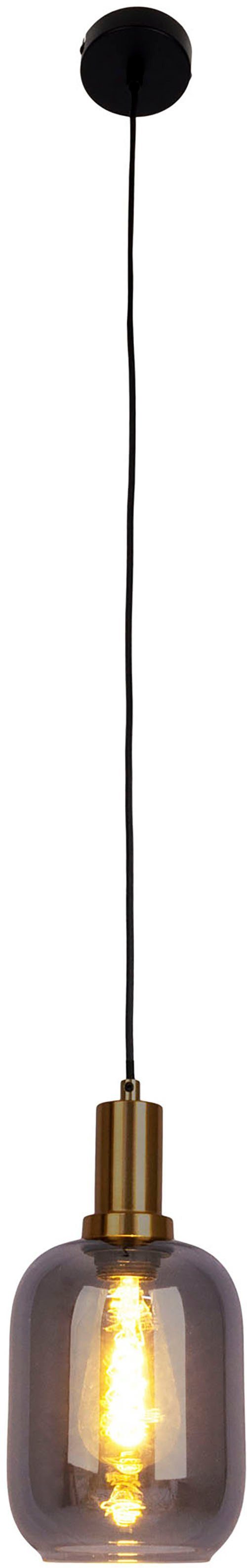 näve Pendelleuchte Fumo, ohne Leuchtmittel, aus Metall in Schwarz und Gold günstig online kaufen