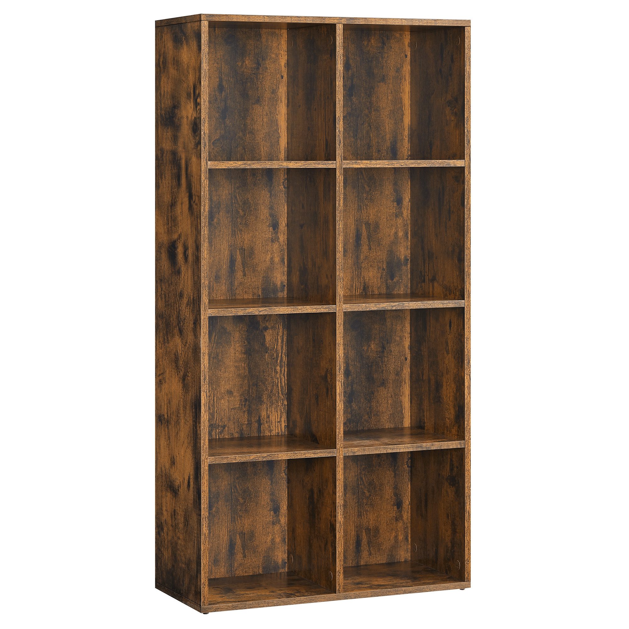 VASAGLE Bücherregal Bücherschrank, Würfelregal, freistehendes Aufbewahrungsregal, mit 8 Fächern, für Wohnzimmer, Schlafzimmer, Büro und Kinderzimmer