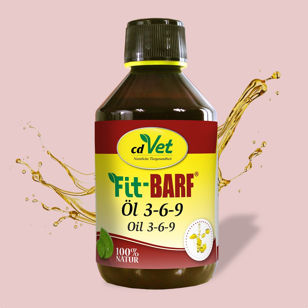 cdVet Fit-BARF Öl 3-6-9, Ergänzungsfutter für: Katzen, Hunde, ohne Zusatzstoffe