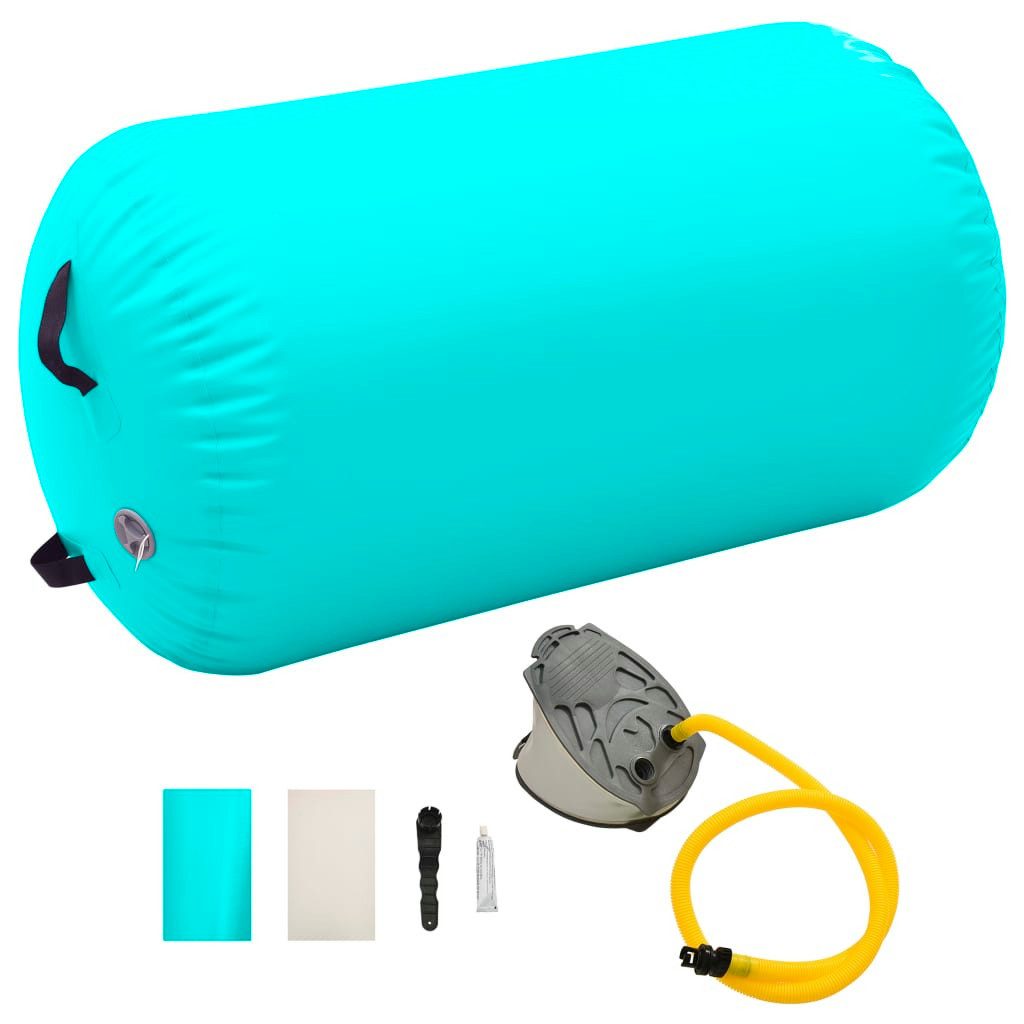 Trainingsmatte 100 x 60 cm Yogamatte Fitnessmatte Aufblasbare Gymnastik-Rolle mit Pum